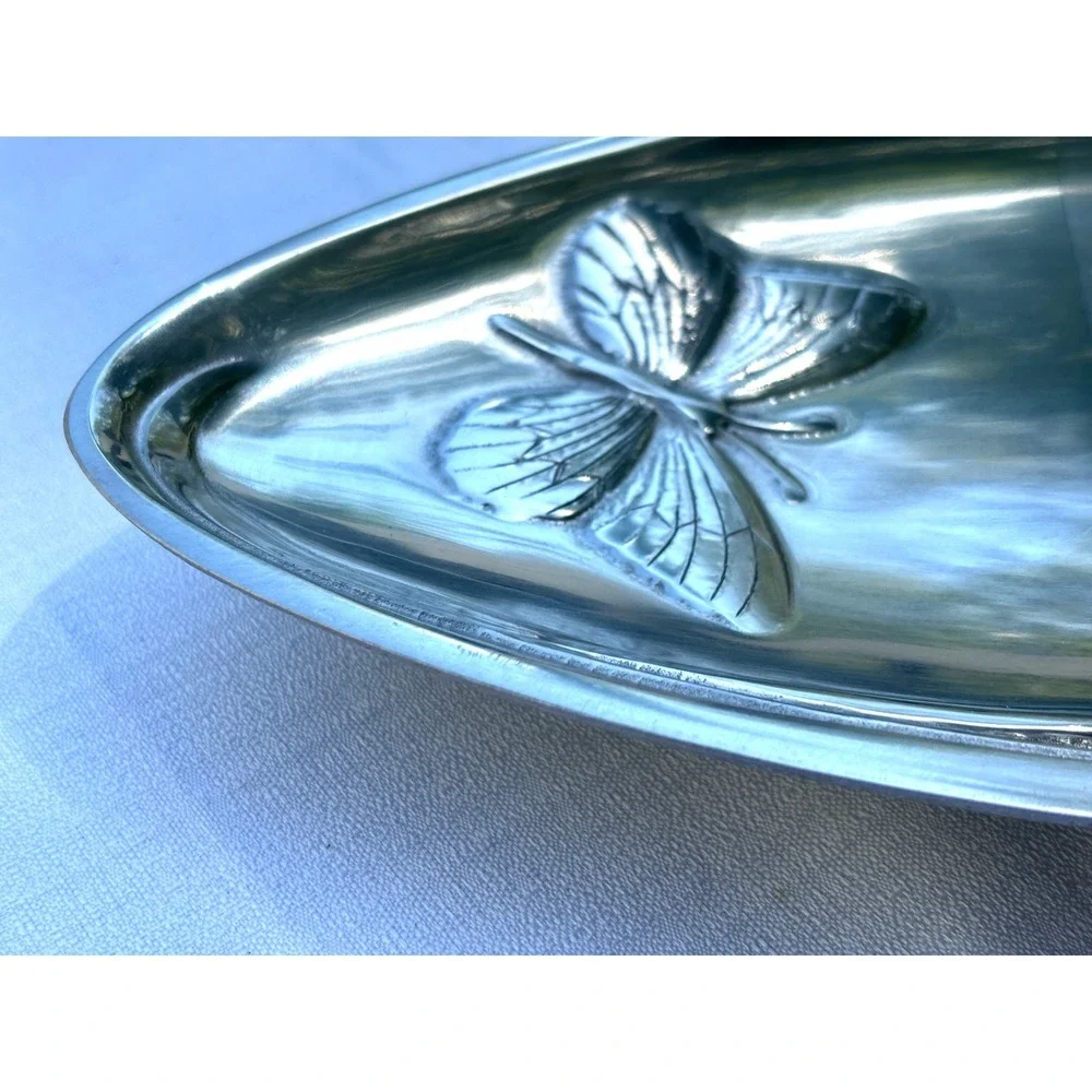 Lenox Aluminum‎ Holloware Butterfly Meadow Serving Bread Tray Platter Serveware